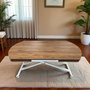 Hanah Home Mesa de Comedor Extensible Yan Yari Oval - Nogal y Blanco